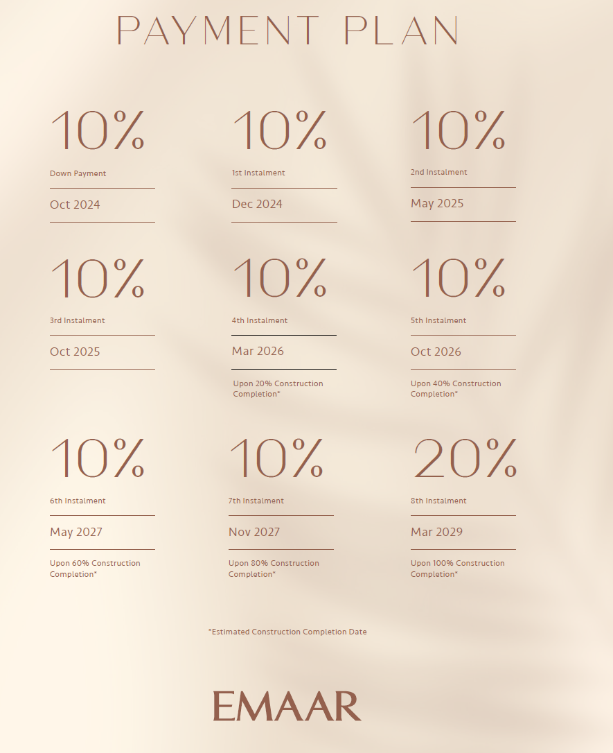 Emaar payment plan