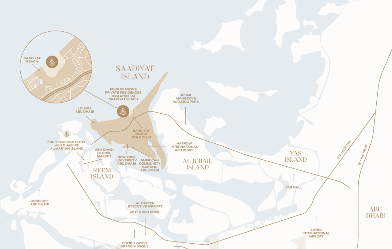 Four Seasons Saadiyat Beach_map